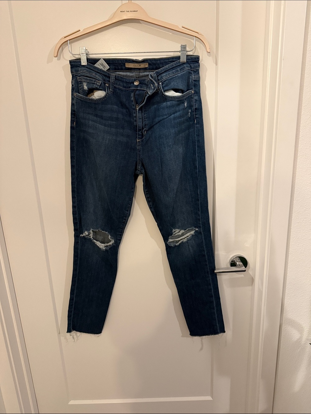 Joe's Jeans Dark Blue Distressed Ankle Crop